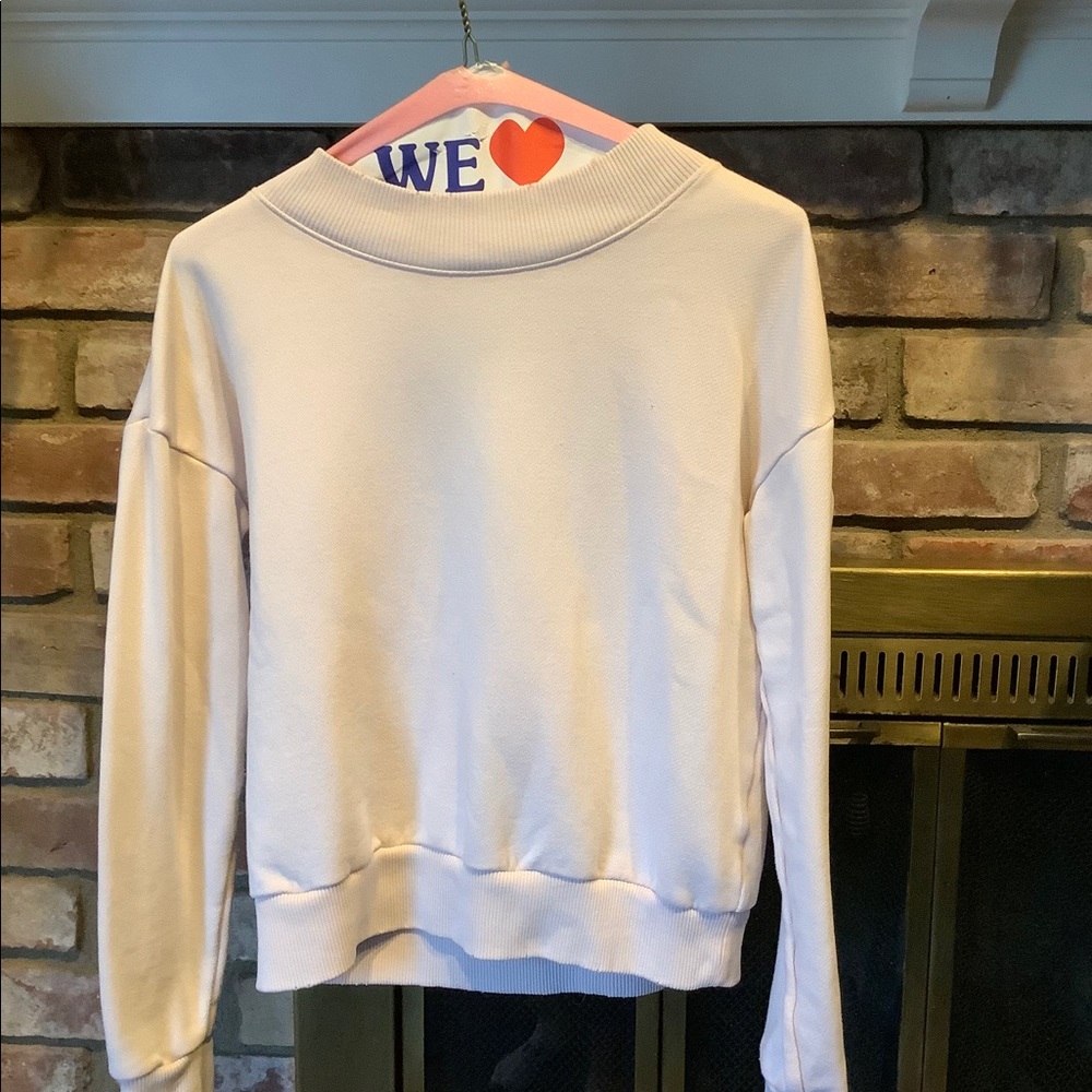 Light pink aerie crew neck sweatshirt (xs)